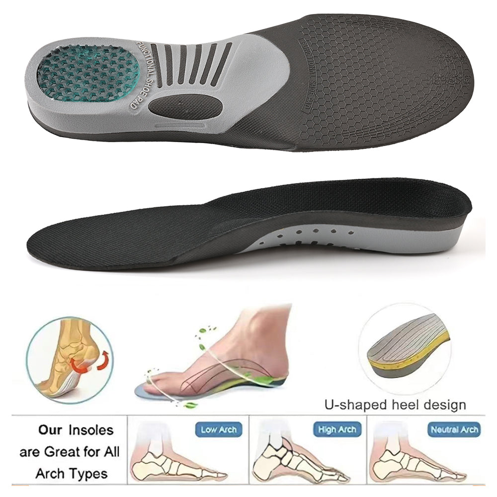 1 Pair Plantar Fasciitis Orthotic Shoe Inserts Arch Support Gel Insoles for Athletic Running  Comf