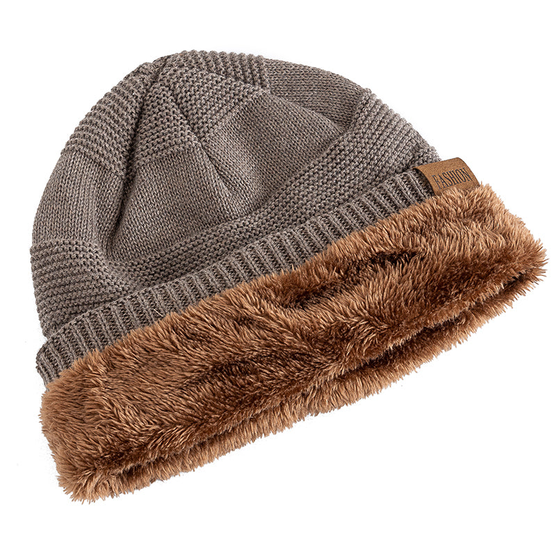 New Unisex Slouchy Winter Hats FurLined Warm Beanie Cap For Men  Women 2