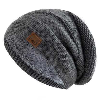 New Unisex Slouchy Winter Hats FurLined Warm Beanie Cap For Men  Women 8