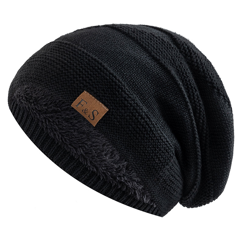 New Unisex Slouchy Winter Hats FurLined Warm Beanie Cap For Men  Women 10