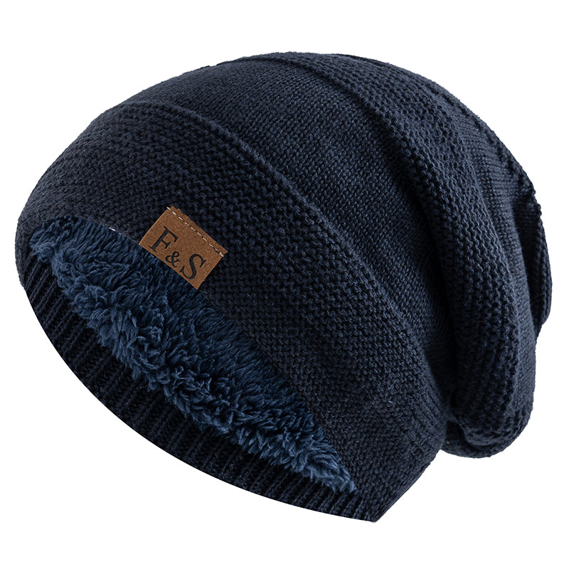 New Unisex Slouchy Winter Hats FurLined Warm Beanie Cap For Men  Women 11