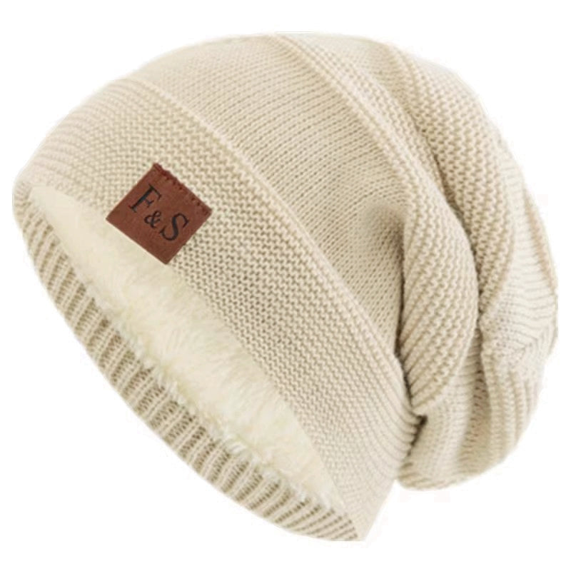 New Unisex Slouchy Winter Hats FurLined Warm Beanie Cap For Men  Women 12