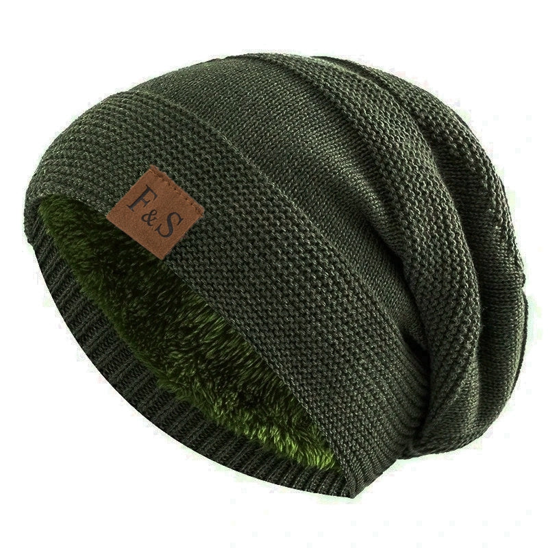 New Unisex Slouchy Winter Hats FurLined Warm Beanie Cap For Men  Women 13