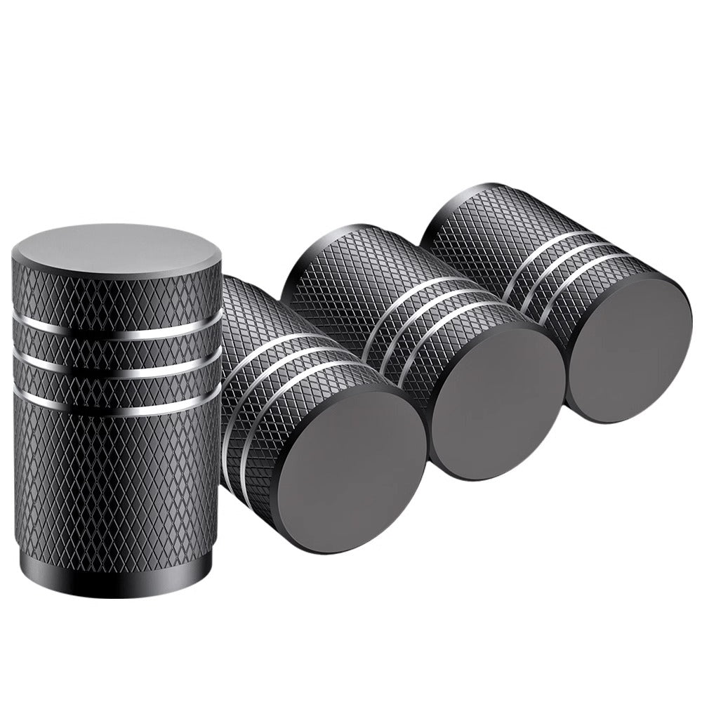 Car Tire Valve Stem Caps Durable Knurling Design Aluminum Air Valve Caps  Universal Wheel Stem Cov
