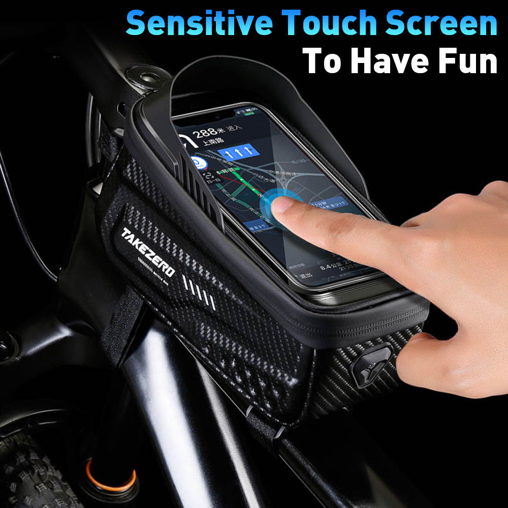 NEWBOLER Waterproof Bike Frame Bag Touchscreen Phone Case Rainproof Cycling Top Tube Bag For MTB  R 2