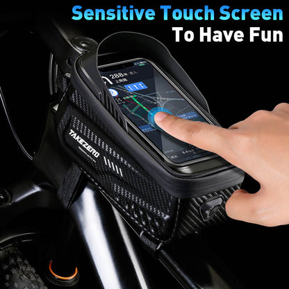 NEWBOLER Waterproof Bike Frame Bag Touchscreen Phone Case Rainproof Cycling Top Tube Bag For MTB  R 2