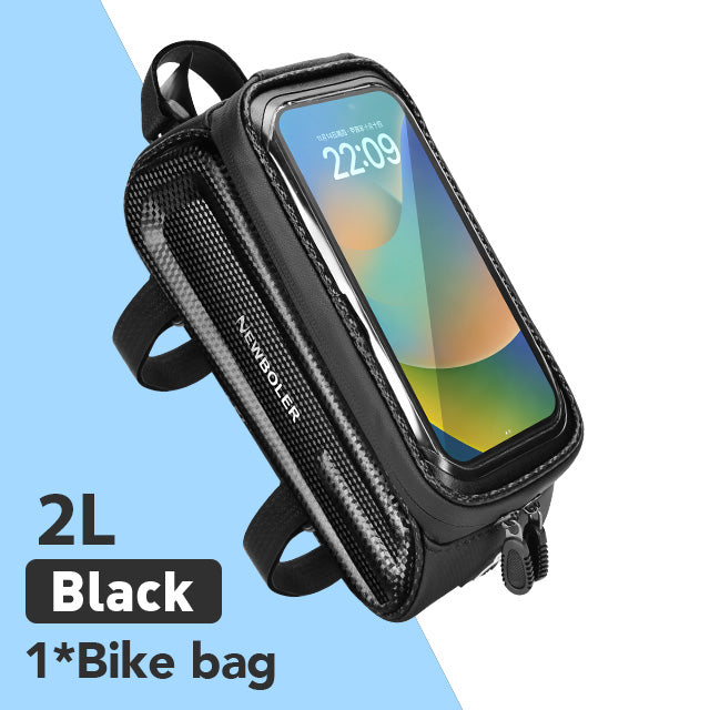NEWBOLER Waterproof Bike Frame Bag Touchscreen Phone Case Rainproof Cycling Top Tube Bag For MTB  R 7