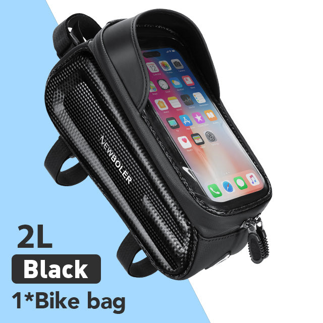 NEWBOLER Waterproof Bike Frame Bag Touchscreen Phone Case Rainproof Cycling Top Tube Bag For MTB  R 8