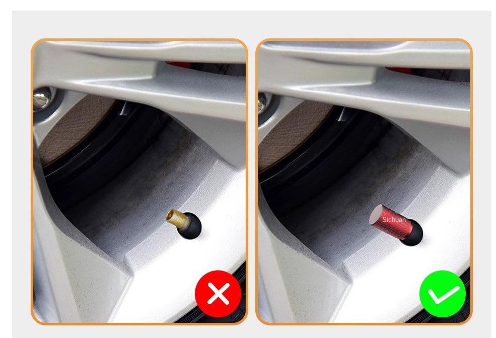 Car Tire Valve Stem Caps Durable Knurling Design Aluminum Air Valve Caps  Universal Wheel Stem Cov