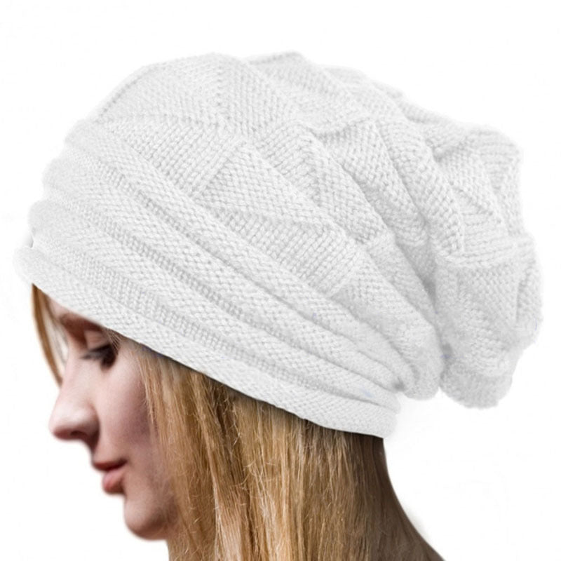 Oversized Winter Hat Knitted Baggy Beanie For Women Slouchy Ski Cap  Warm Wool Skullies Unisex 3