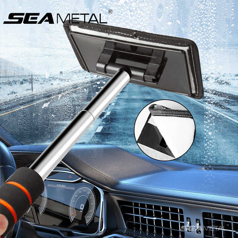 Car Front Windshield Defogging Brush Retractable Glass Cleaner with Strong Absorption for Home & Auto Use
