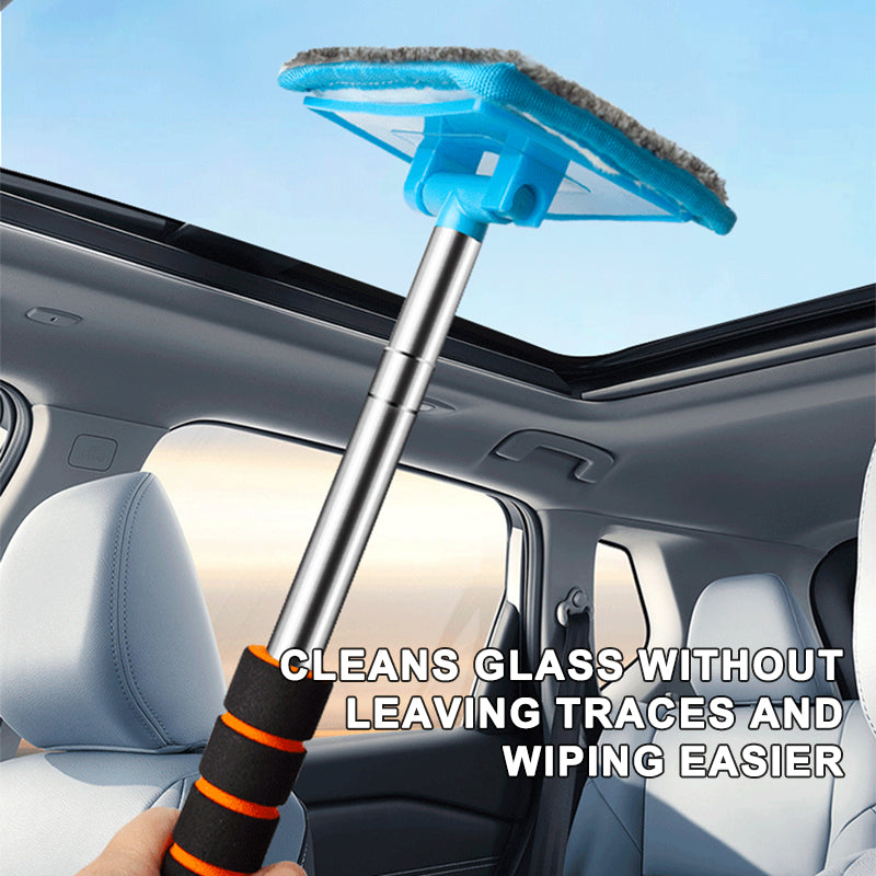 Car Front Windshield Defogging Brush Retractable Glass Cleaner with Strong Absorption for Home & Auto Use