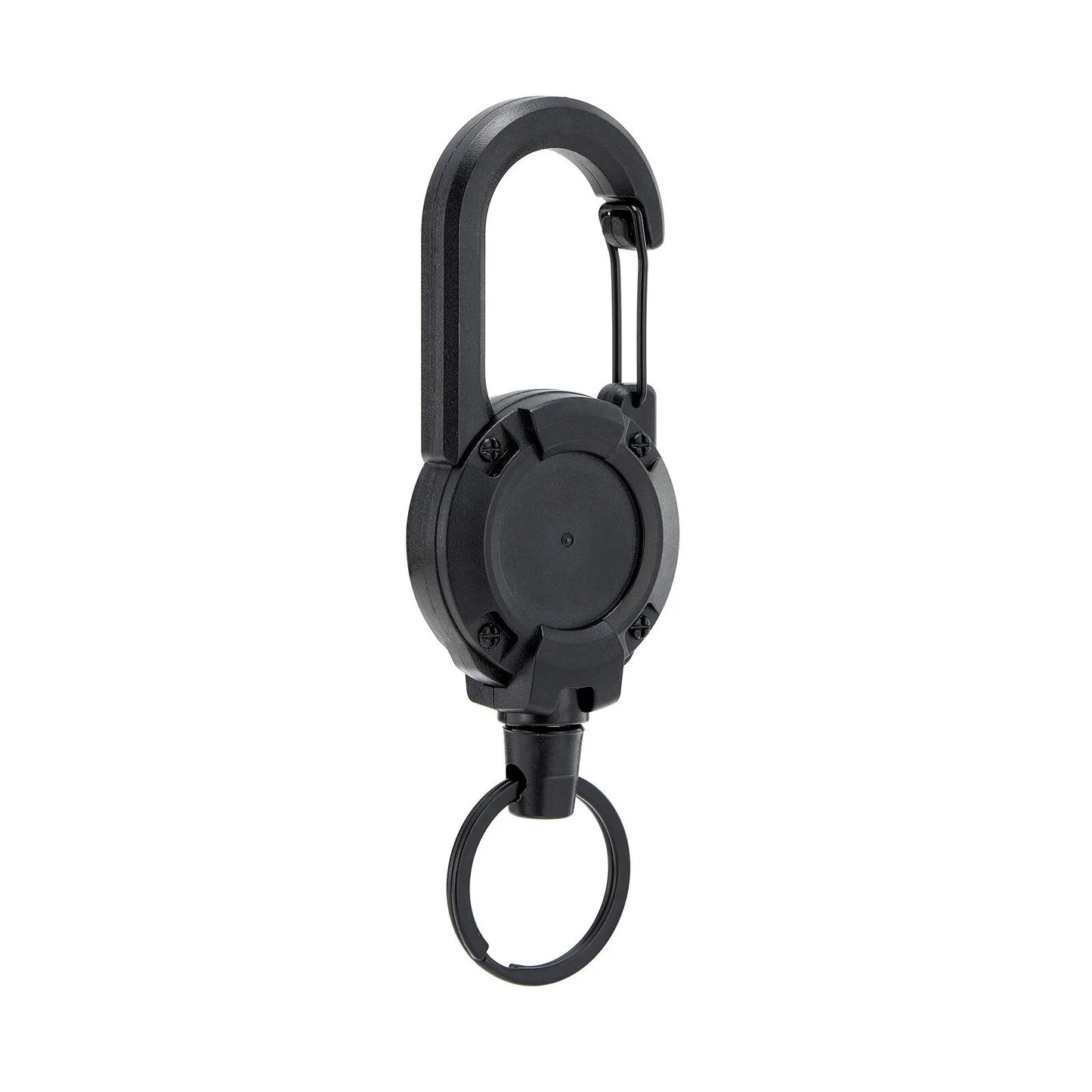 Heavy Duty Retractable Pull Reel Keychain Strong Steel Wire Rope with Carabiner Buckle  Spring Key