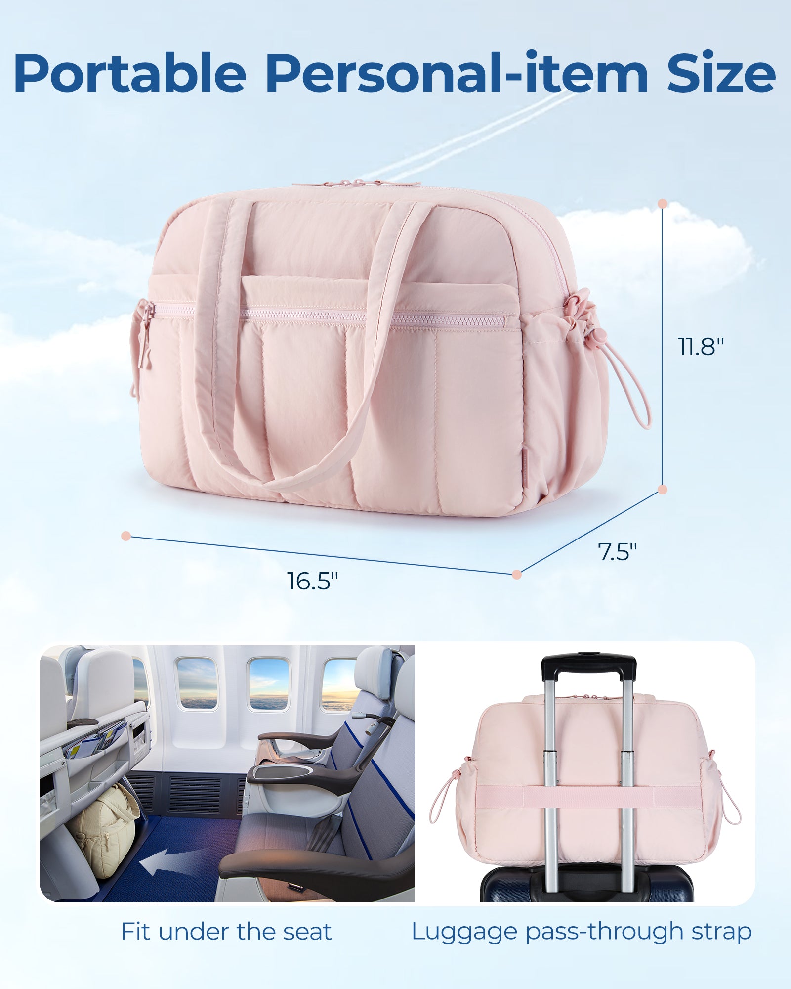 Travel Duffel Bag For Women Gym  Weekend Carryon With Wet Pocket Waterproof  TSAFriendly 4
