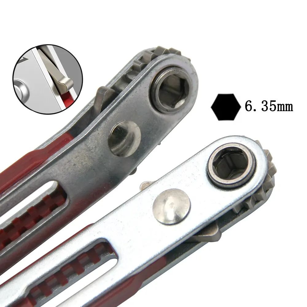 Multifunctional Bidirectional Ratchet Screwdriver ForwardReverse Elbow Wrench  Flat Head Cross Tool