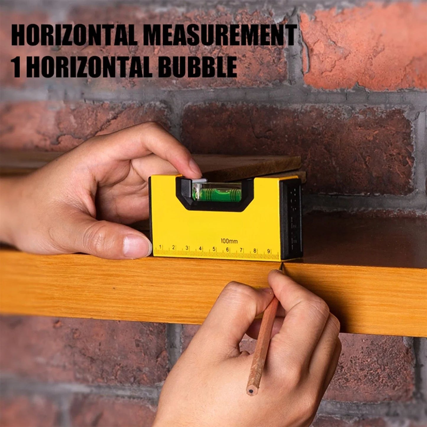 Deli 100mm Magnetic Pocket Level HighPrecision Aluminum Bubble Level for Horizontal  Vertical Ali