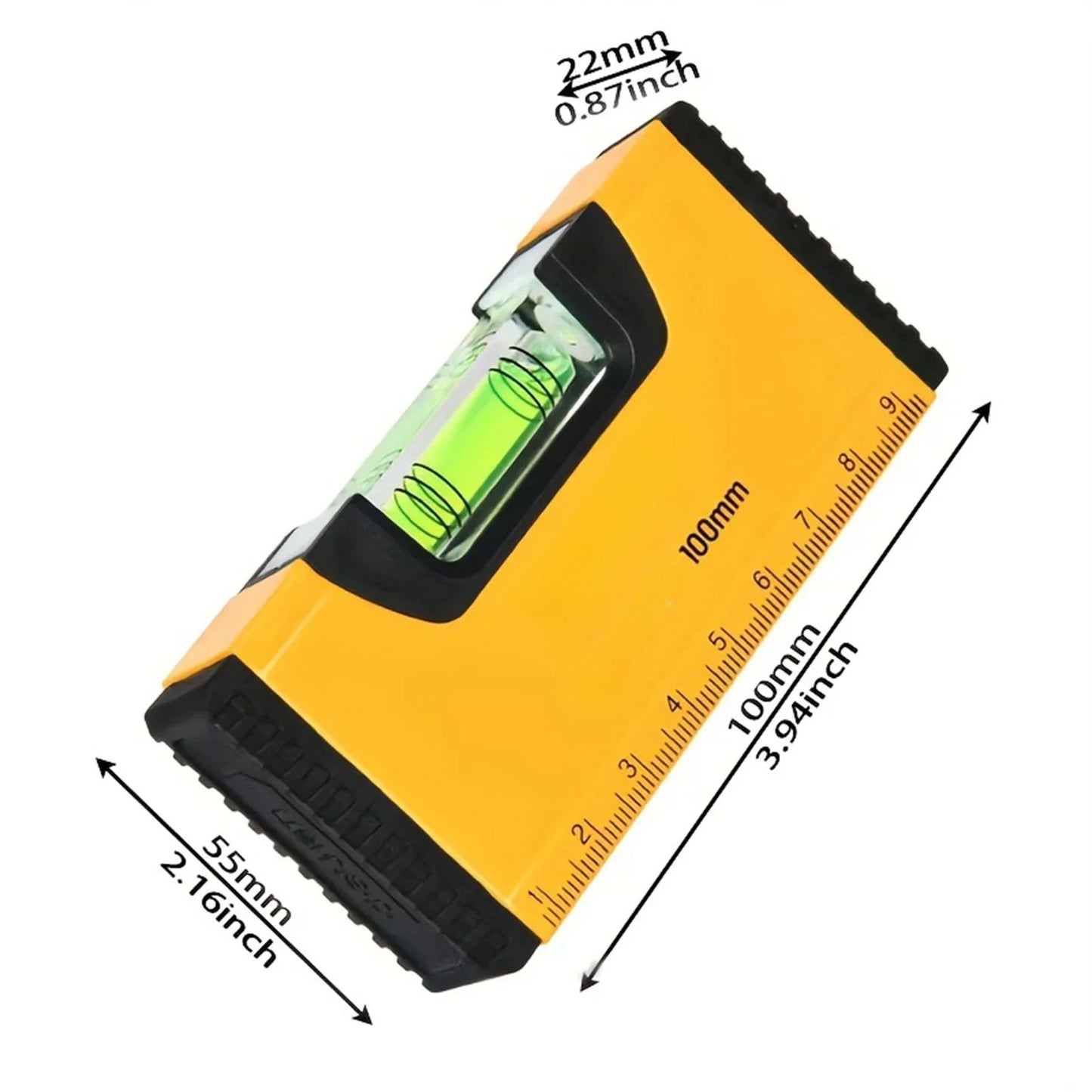 Deli 100mm Magnetic Pocket Level HighPrecision Aluminum Bubble Level for Horizontal  Vertical Ali