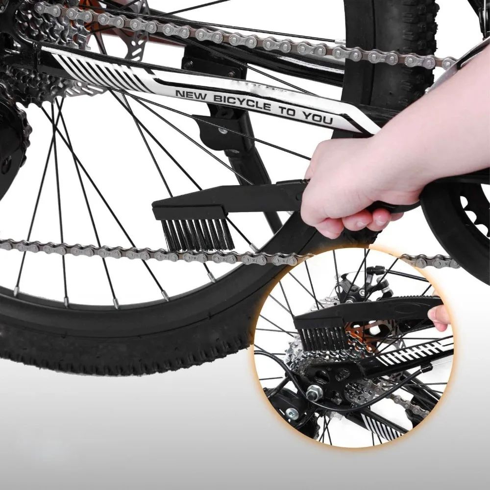 Portable Bicycle Chain Cleaner, 3D Rotating Brush Scrubber Wash Tool for Mountain & Road Bikes