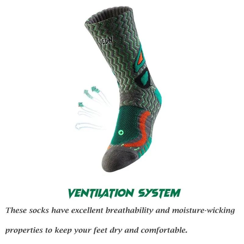 Towel Bottom Sport Socks For Men NonSlip High Cut Basketball Socks With Moisture Absorption 3
