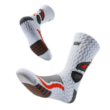 Towel Bottom Sport Socks For Men NonSlip High Cut Basketball Socks With Moisture Absorption 7