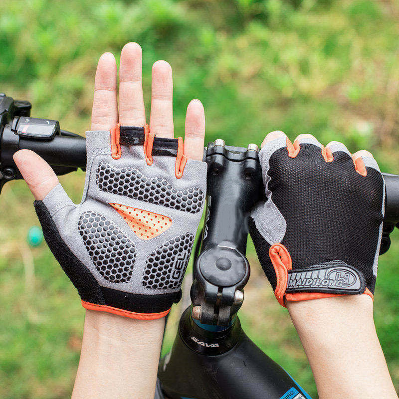 Cycling Bicycle Gloves for Men & Women, Half Finger Gym Gloves, Breathable Anti-Slip for Sports & Training
