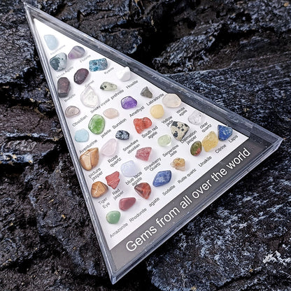 Premium Gemstone Quartz Crystal Set, Hexagon Rose Healing Stones for Chakra, Meditation & Home Decor