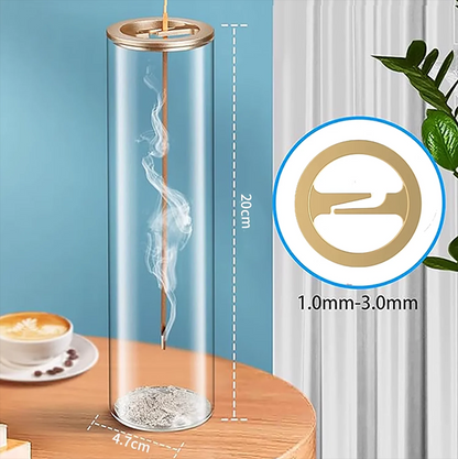 Modern Glass Incense Burner With AntiAsh Flying Design Removable Ash Catcher For Home Decor  Medita 5