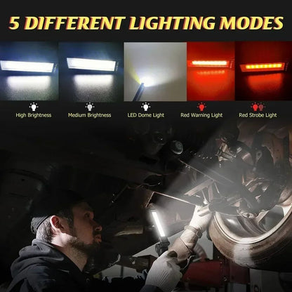 Rechargeable LED Work Light  Dimmable Inspection Torch With Magnetic Base  18650 Battery 2