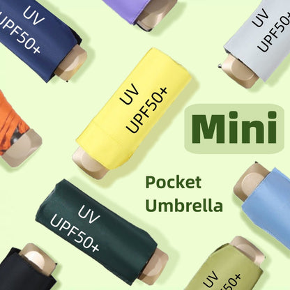 Mini Pocket Umbrella, Compact Folding UV Protection Parasol