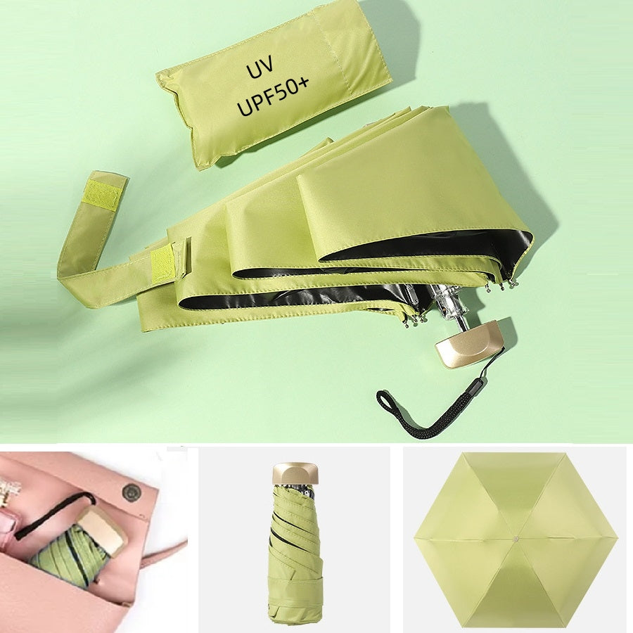 Mini Pocket Umbrella, Compact Folding UV Protection Parasol