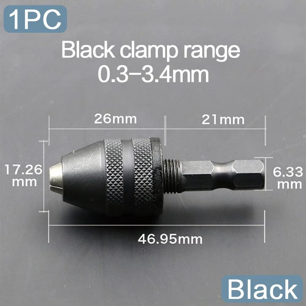 Quick Change Adapter for Drills STONEGO 3824UNF Keyless Chuck Converter with Hex Shank