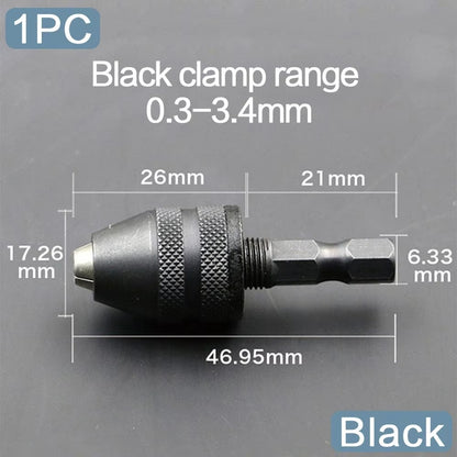 Quick Change Adapter for Drills STONEGO 3824UNF Keyless Chuck Converter with Hex Shank