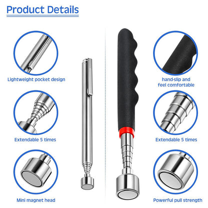 Magnetic Pick Up Tool With LED Light Telescoping Stainless Steel Grabber For Hard To Reach Screws N 2