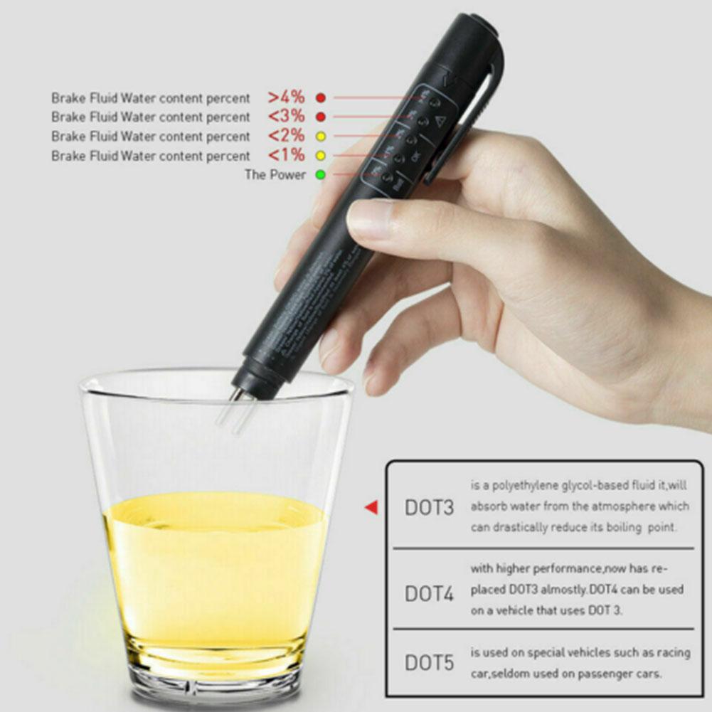 Universal Brake Fluid Tester, Accurate LED Indicator Oil Diagnostic Tool