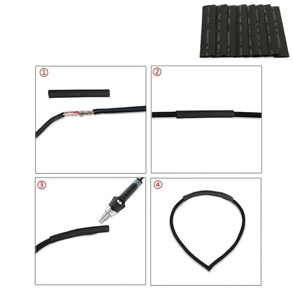 127Pcs Heat Shrink Tube Kit  Waterproof Electrical Wire Wrap Cable Sleeving For Flashlight  DIY Rep 1