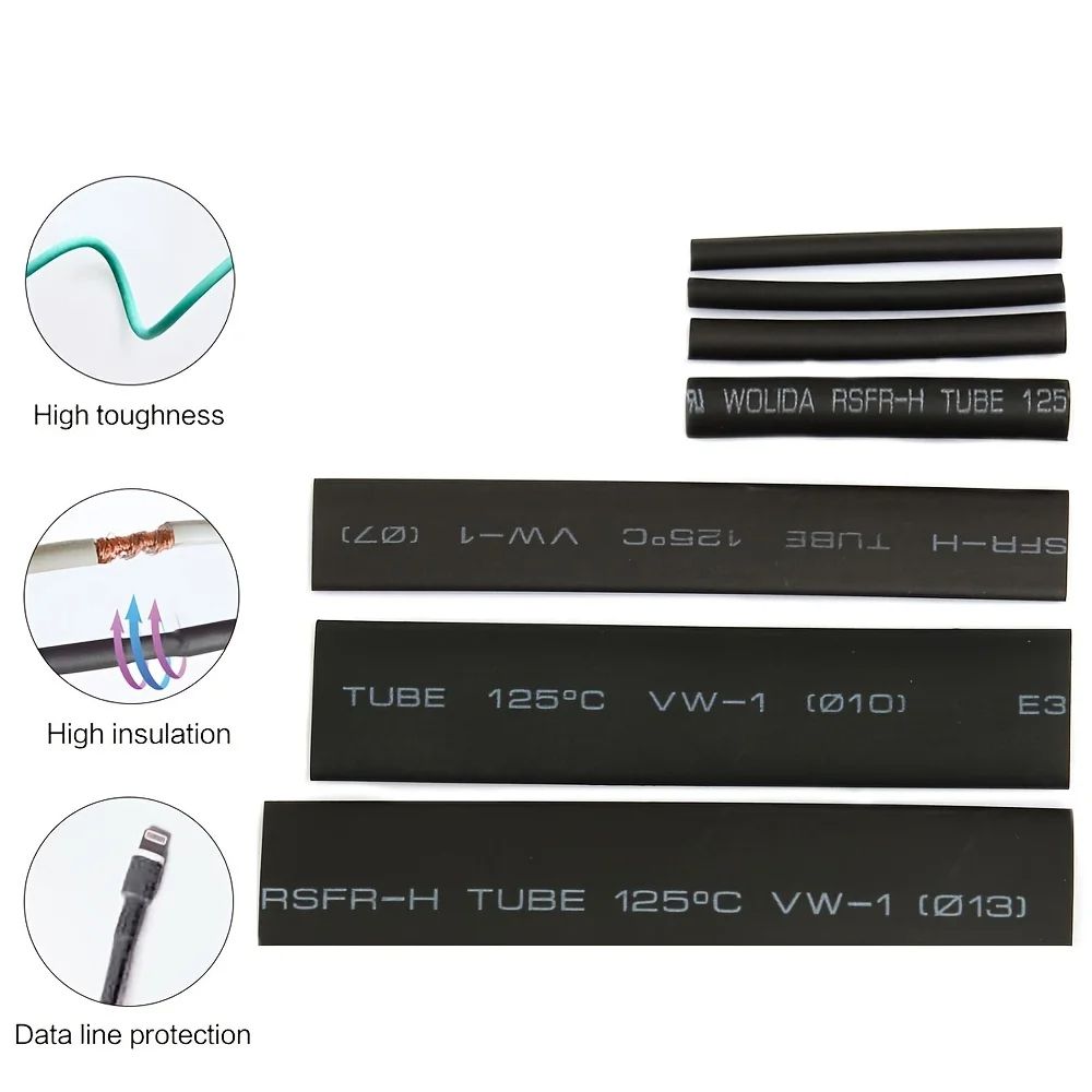 127Pcs Heat Shrink Tube Kit  Waterproof Electrical Wire Wrap Cable Sleeving For Flashlight  DIY Rep 4