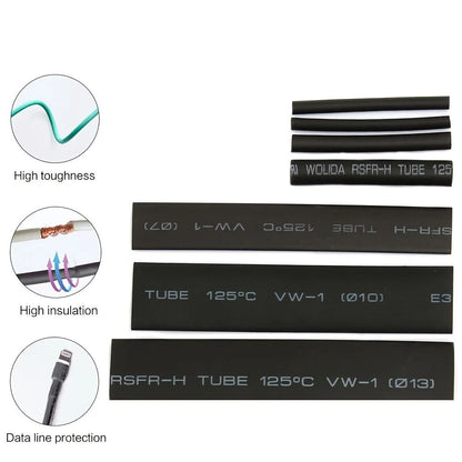 127Pcs Heat Shrink Tube Kit  Waterproof Electrical Wire Wrap Cable Sleeving For Flashlight  DIY Rep 4