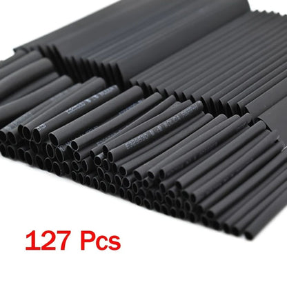 127Pcs Heat Shrink Tube Kit – Waterproof Electrical Wire Wrap Cable Sleeving for Flashlight & DIY Repairs