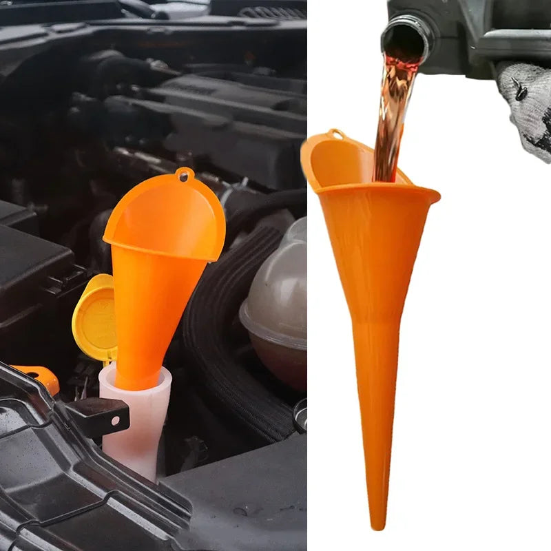 Oil Fuel Filling Tool Long Stem Anti Splash Gasoline Funnel For Cars  Motorcycles 2
