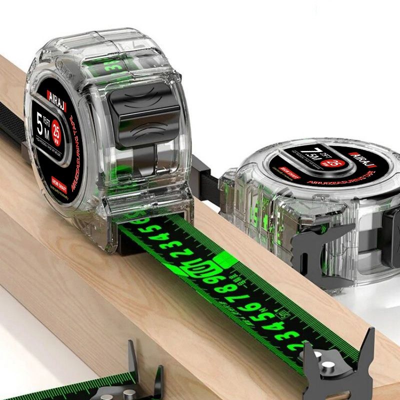 Heavy-Duty Fluorescent Tape Measure, High Precision, Waterproof, Wear-Resistant Ruler for Professionals