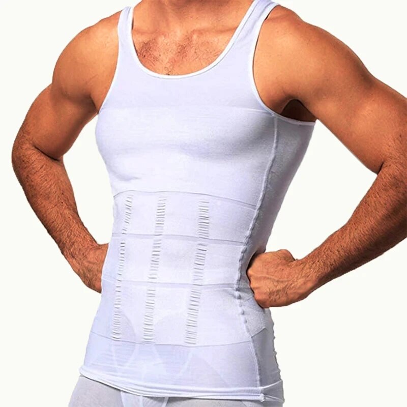 Slimming Compression Vest for Men Undershirt Shapewear Shirt for Belly Control & Tummy Tuck