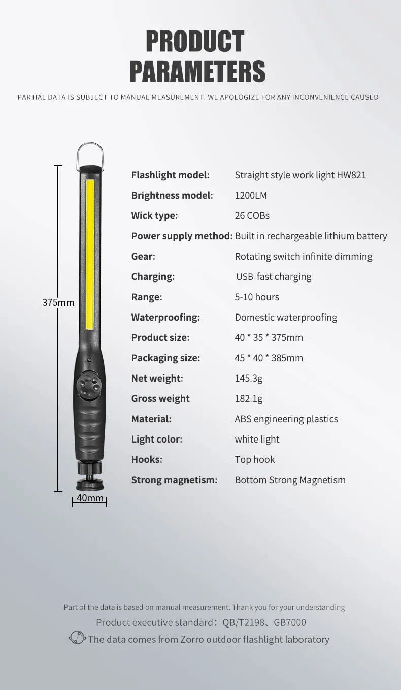 Bright Cordless Work Lights  Portable COB LED Inspection Lamp For Mechanics Home And Garage Use 1