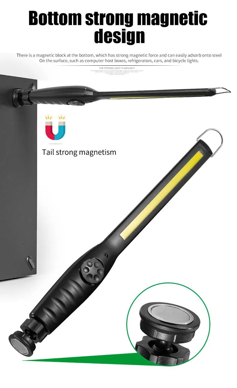 Bright Cordless Work Lights  Portable COB LED Inspection Lamp For Mechanics Home And Garage Use 5