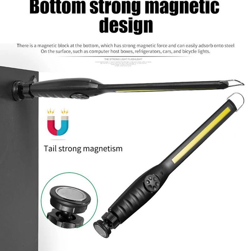 Bright Cordless Work Lights  Portable COB LED Inspection Lamp For Mechanics Home And Garage Use 12