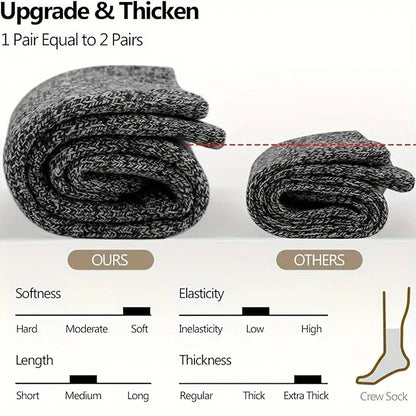 Winter Warm Thick Wool Socks For Men Merino Wool Slipper Socks With Towel Bottom Against Cold  Snow 9