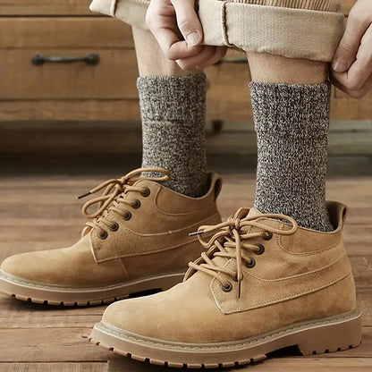 Winter Warm Thick Wool Socks For Men Merino Wool Slipper Socks With Towel Bottom Against Cold  Snow 3