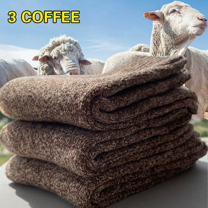 Winter Warm Thick Wool Socks For Men Merino Wool Slipper Socks With Towel Bottom Against Cold  Snow 11