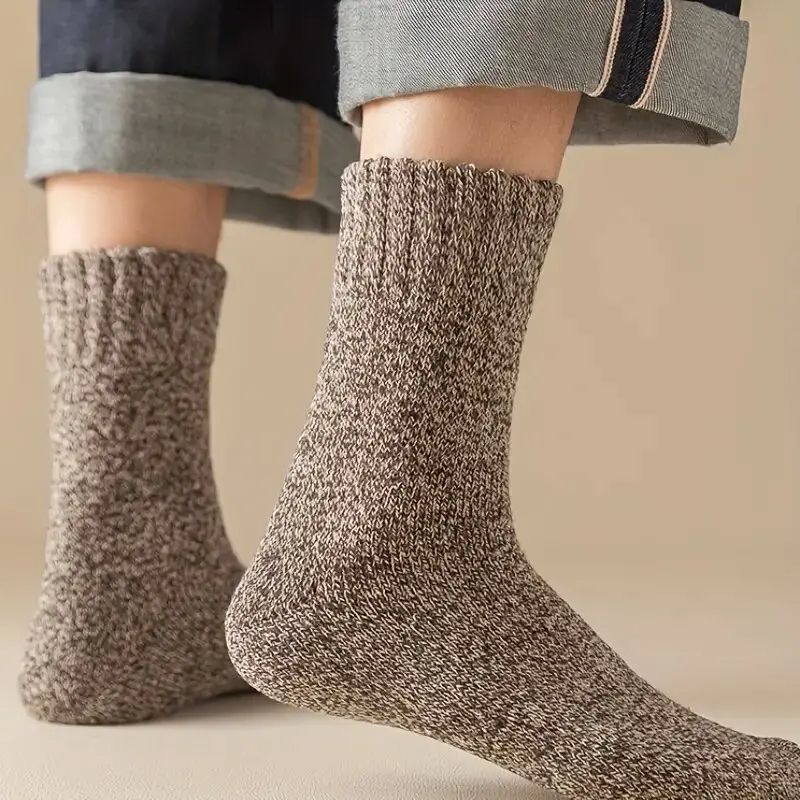 Winter Warm Thick Wool Socks For Men Merino Wool Slipper Socks With Towel Bottom Against Cold  Snow 2