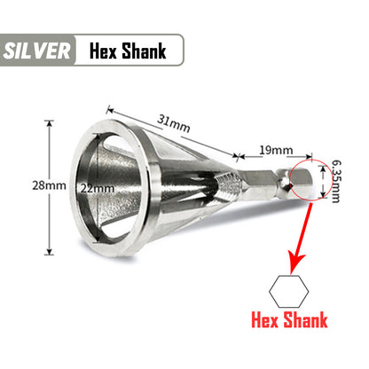 Hexagon  Triangle Trimming Drill Bit Professional Burr Removal Tool For Metal Stainless Steel  Copp