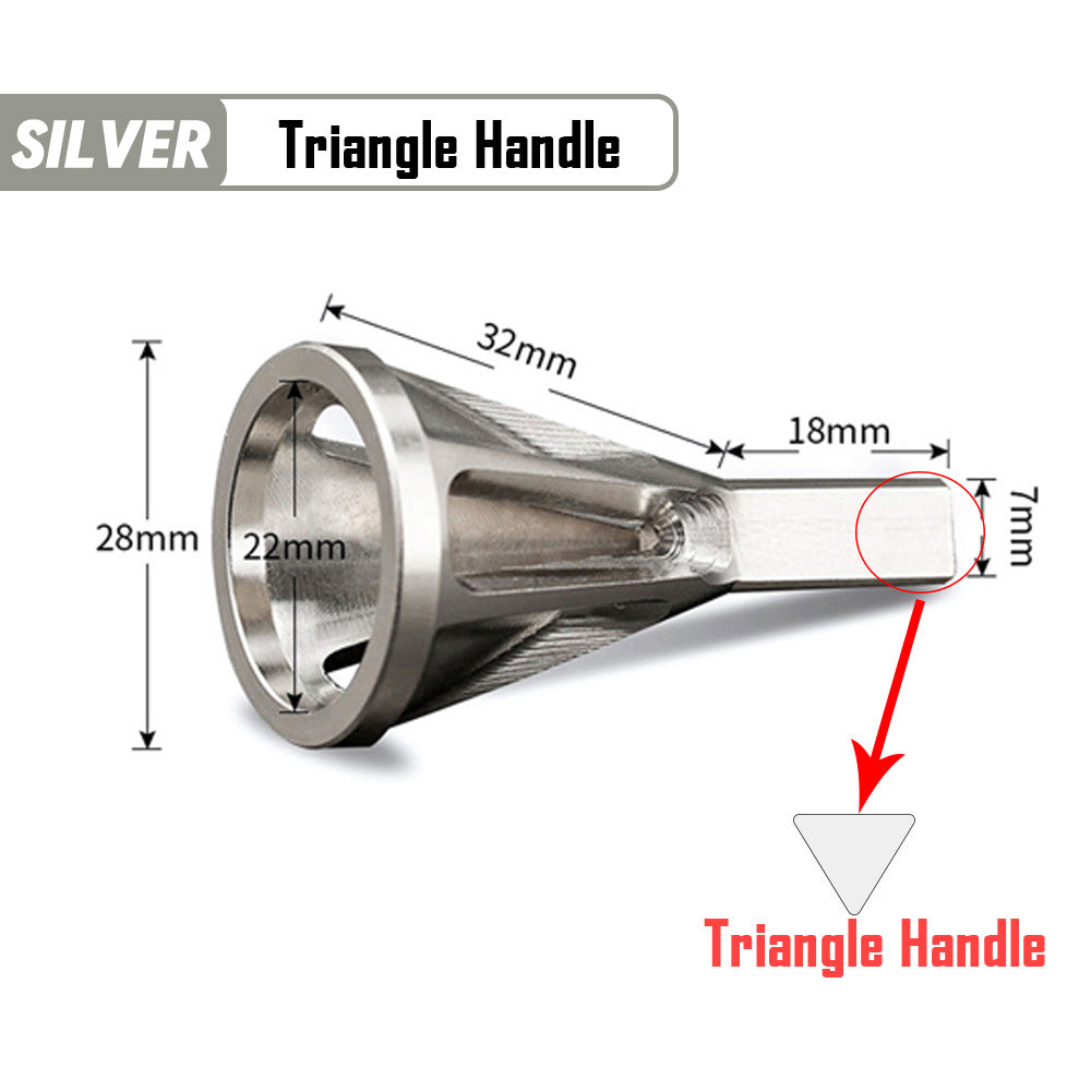 Hexagon  Triangle Trimming Drill Bit Professional Burr Removal Tool For Metal Stainless Steel  Copp
